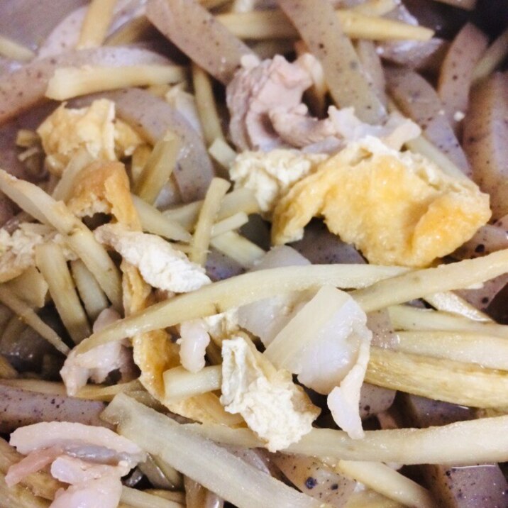 ごぼうとこんにゃくと油揚げと豚バラ肉の煮物 レシピ 作り方 By ドーナツ 楽天レシピ ごぼうとこんにゃくと油揚げと豚バラ肉の煮物 レシピ 作り方 By ドーナツ 楽天レシピ